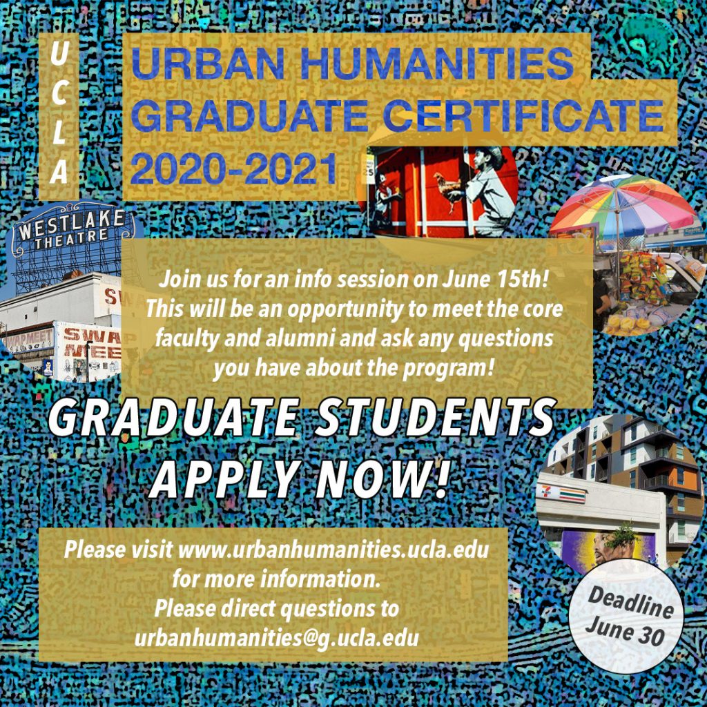 Graduate Certificate in Urban Humanities: Information Session EPIC